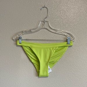 Andie The Banded Cheeky Bottom in Neon Lime (Size M)